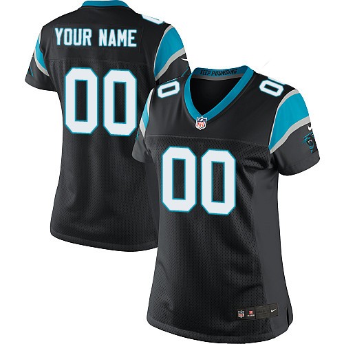 Women's Elite Nike Jersey Black Home - Customized NFL Carolina Panthers